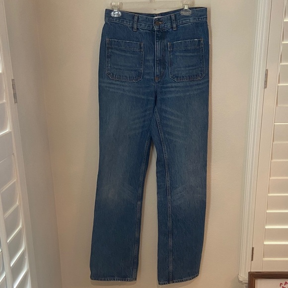 Sandro Blue Straight Faded Jeans - Picture 1 of 8